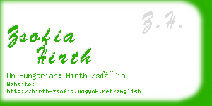 zsofia hirth business card